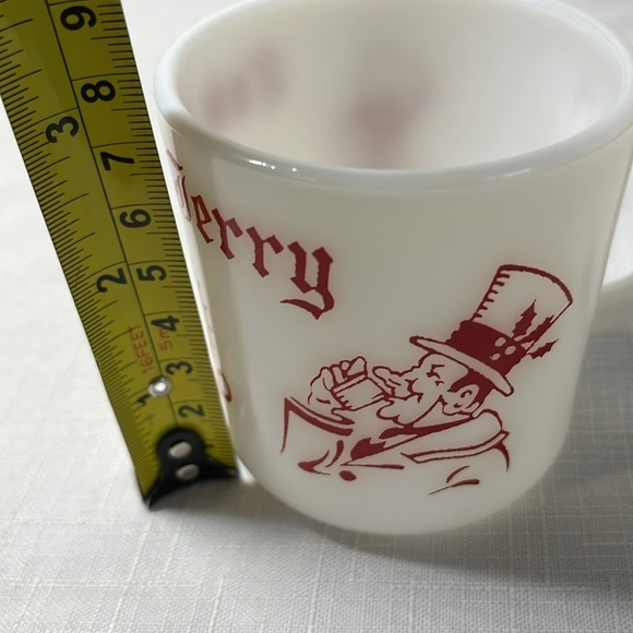 5 Hazel Atlas milk glass mugs. Vintage. Tom and Jerry. Eggnog - Picture 8 of 9
